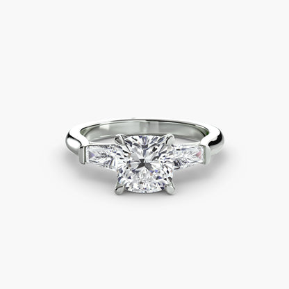 Three-Stone Ring (Baguette Side Stones)