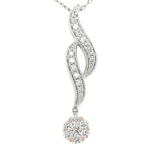 Diamond 0.50 ctw Mistletoe Pendant