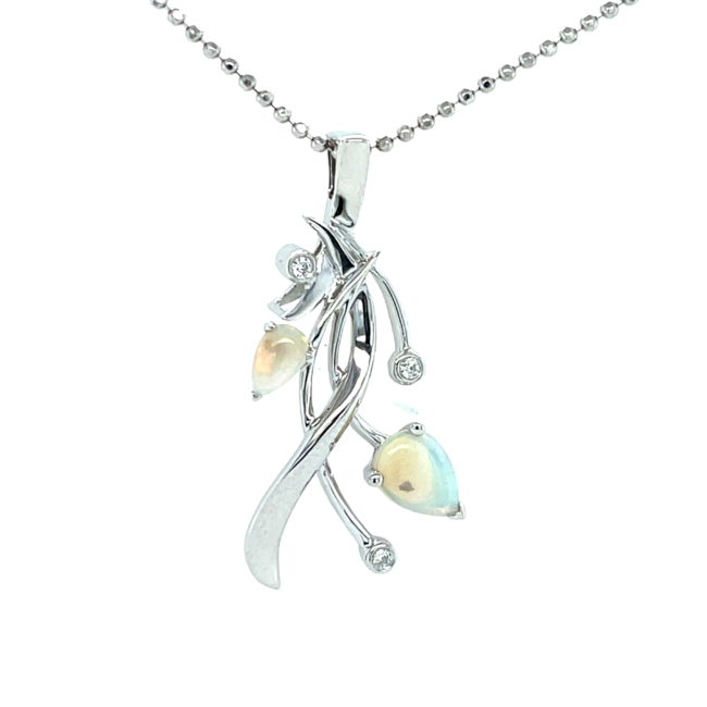 Opal Embrace Pendant (Sterling Silver)