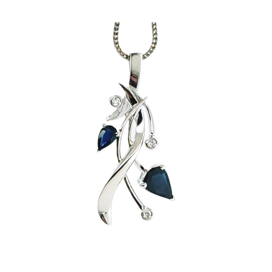 Sapphire Embrace Pendant (Sterling Silver)