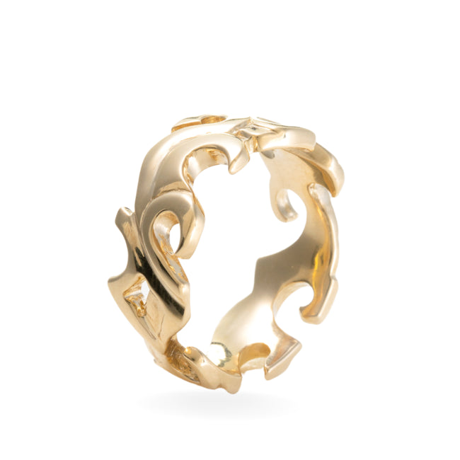 Tribal Design Ring 14K Yellow Gold